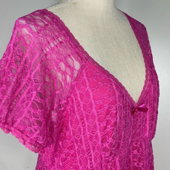 TORRID x BETSEY JOHNSON FIT & FLARE PUFF SLEEVE MINI DRESS - PINK, size 1 - Picture 14 of 17